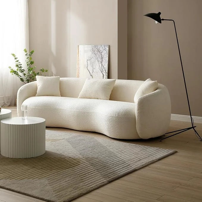 SoftCrest Fleece Fabric Overstuffed Sofa