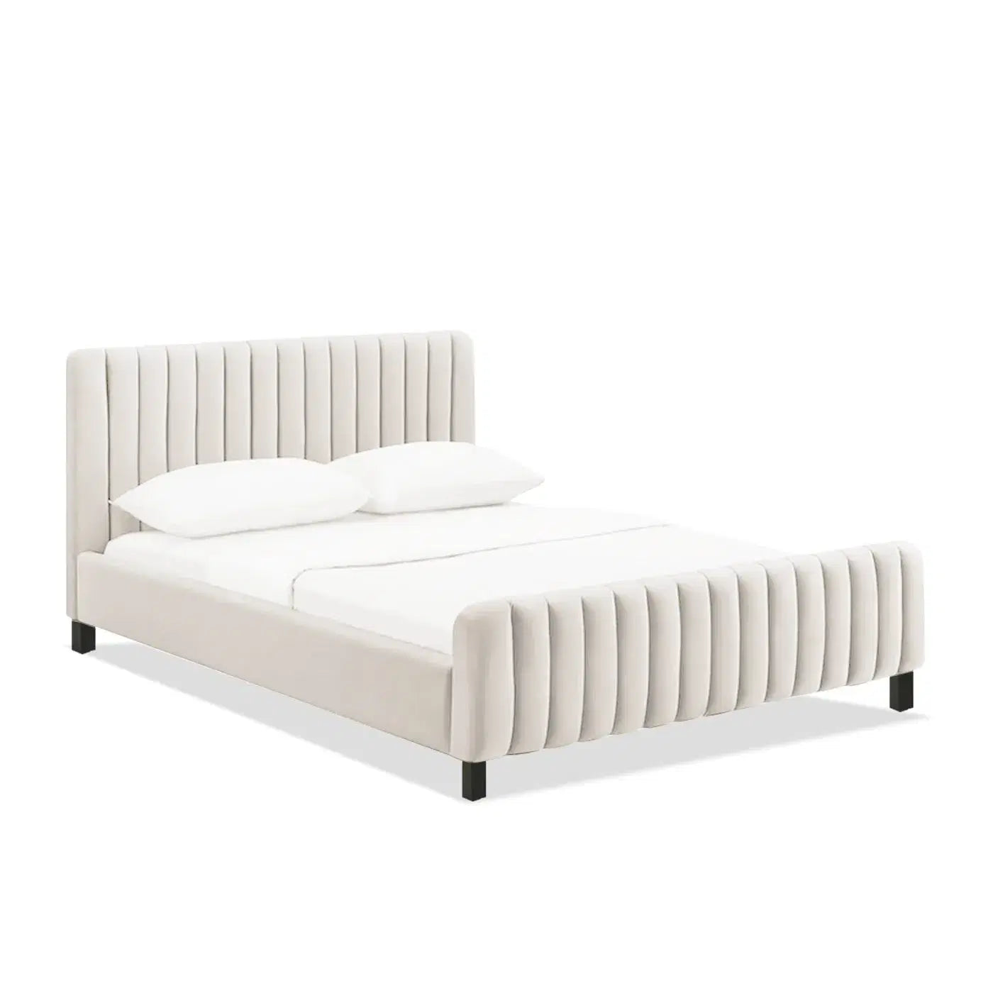 Bed Fiona in Velvet Off-White