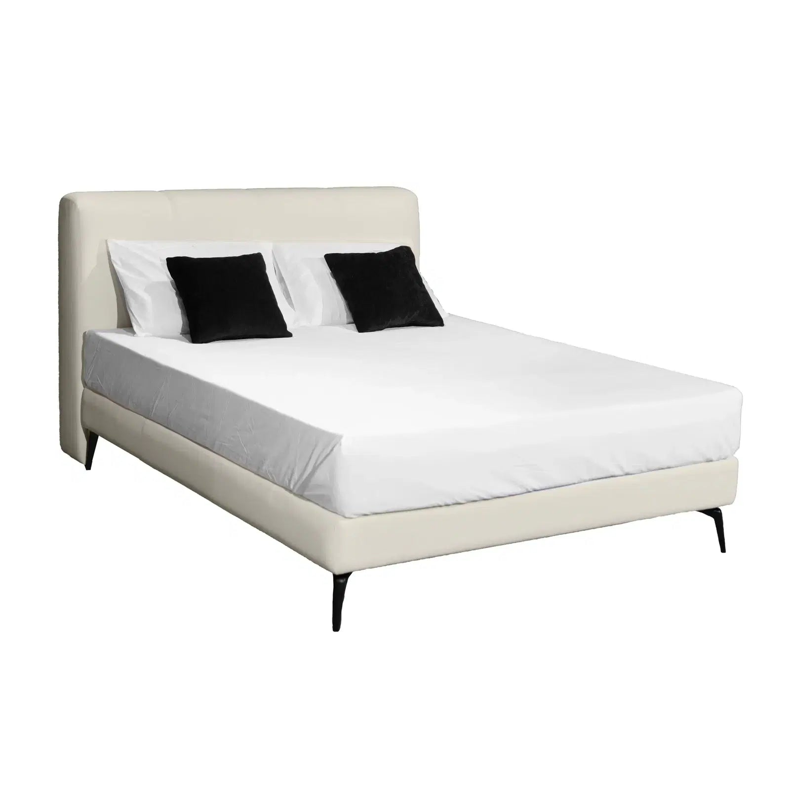 Bed Nid (King Size) in Velvet Cream