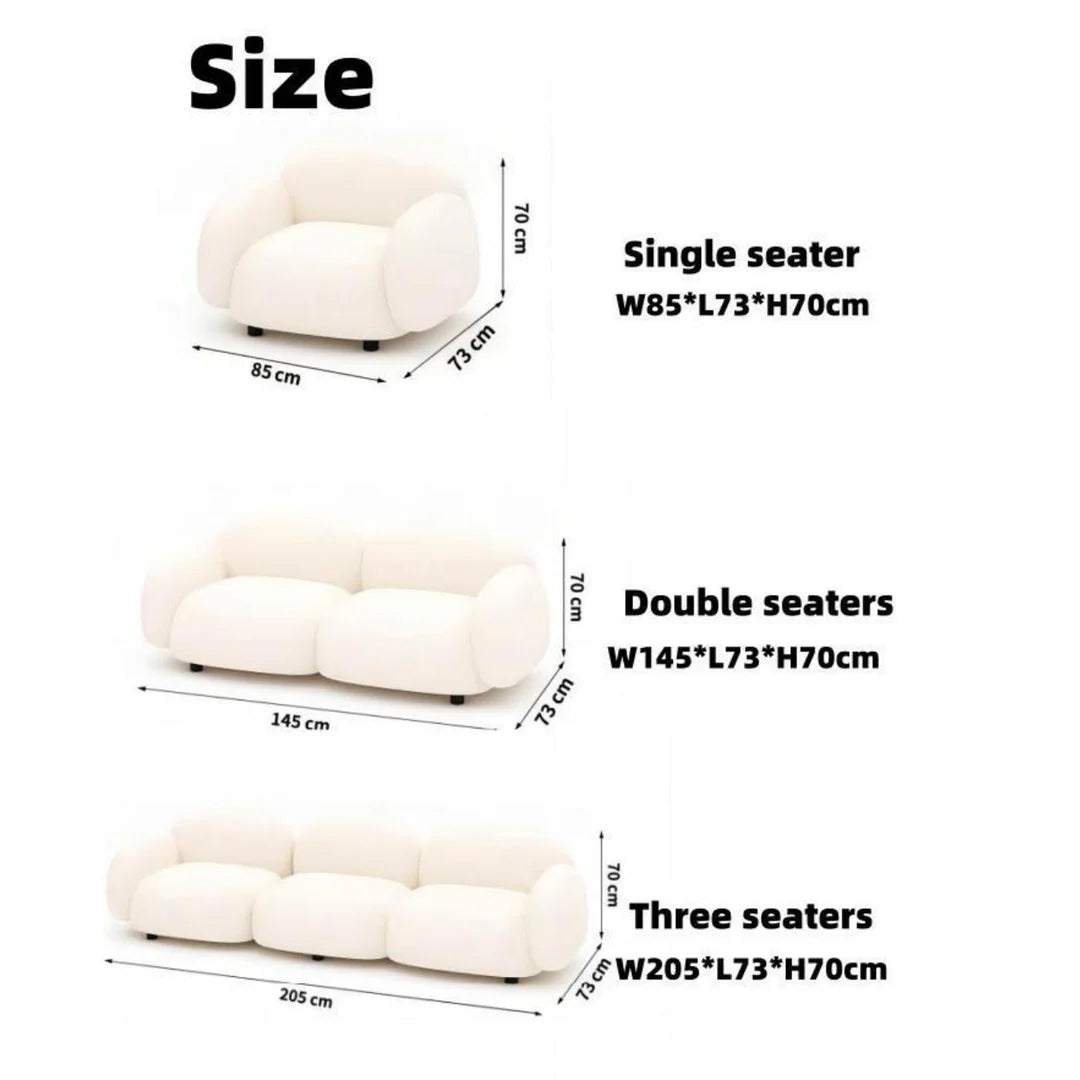 Luxe Fleece Fabric Overstuffed Multifunction Sofa Chair set for Living room.