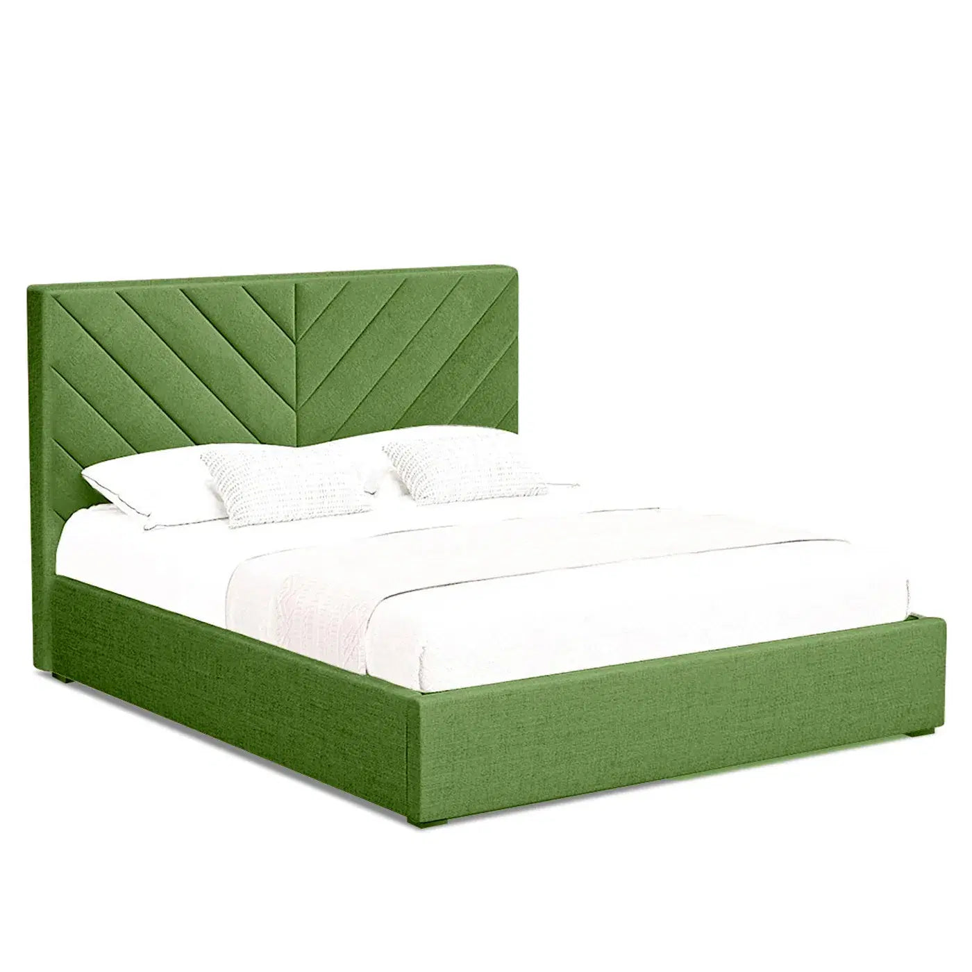 Bed Paloma (Queen Size) in Green Velvet